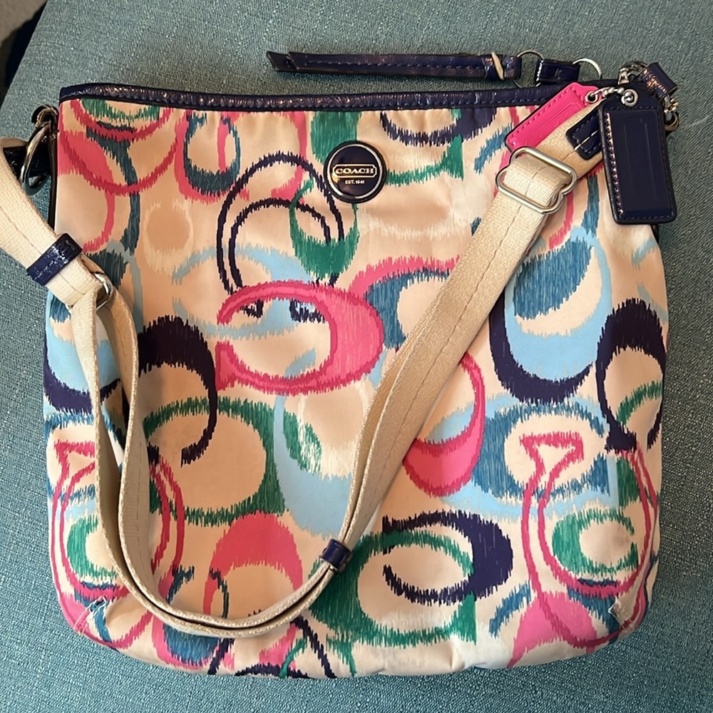Coach Ikat Scribble Crossbody Bag – Multicolor Canvas